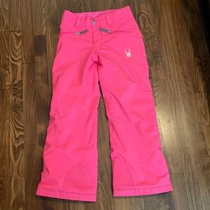 Hot Pink Spyder Girls Snow Pants